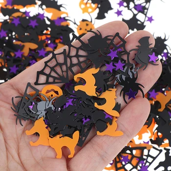Halloween Konfety Tekvica Spider Čarodejnice Netopierov Konfety Posypeme Stôl Dekorácie
