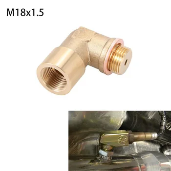 90 ° Uhol O2 Kyslíkový Senzor Rozšírenie Tesnenie Pre Decat Vodíka Mosadz M18x1.5