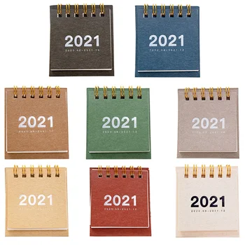 Stolový Kalendár Tvorivé Jednoduchý Mini Dekoratívne Nástenné Kalendáre Loose Leaf Školy Kancelárske Potreby, Dekorácie Kalendár Denný Plánovač 2021