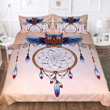 Dreamcatcher posteľná bielizeň Nastaviť Pierko Perinu Motýľ Posteľ Nastaviť 3d Vytlačené NÁM Kráľa, Kráľovnej Českého Dospelých