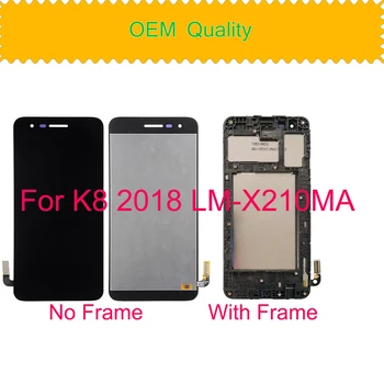 10pcs/veľa LCD LG Aristo 2 K8 2018 K9 LCD Displej Dotykový Displej Digitalizátorom. Montáž K9 SP200 MX210 LCD kompletný s rámom