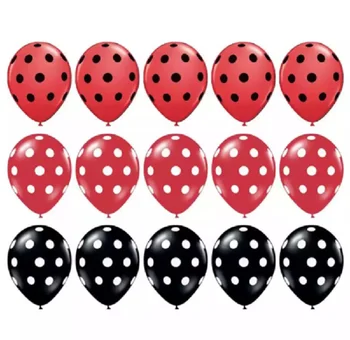 12pcs/llot Black Red Spot Polka Dot Latexové Balóny Globos Strany Narodeniny Balón Svadobné Dekorácie Vzduchu Gule