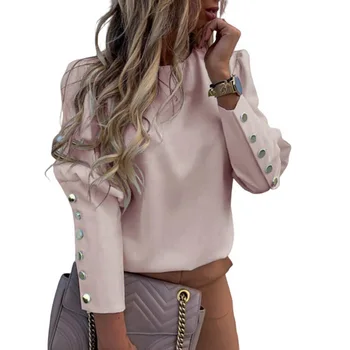 DIOROBBEN Ananás vytlačené dlhý rukáv ženy tričko O-Krk, kovové singel svojim ženy blúzky 2020 módne dámske topy