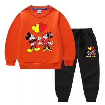 Disney Minnie Mickey Mouse Chlapci Dievčatá Oblečenie Sady Bežné Deti Mikina S Kapucňou + Nohavice Šport Vyhovuje Deti Oblečenie Oblečenie