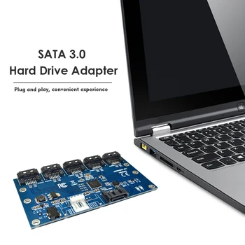SATA Rozšírenie Stúpačky Karty 1 až 5 Port SATA3.0 Násobiteľ Radič Modul Doska Prenosný Externý Rozširujúca Karta Adaptéra