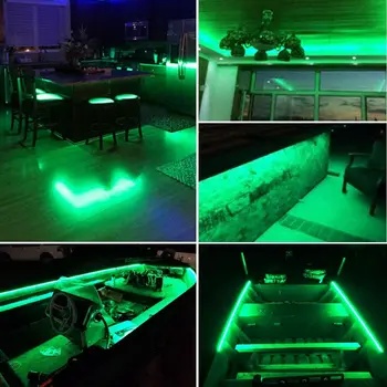 DIY LED U-HOM Black PCB Dosky SMD5050 Zelená Farba LED Pásy Svetla 60led/M Vodeodolné IP65 pre DIY Izba Office House Hotel