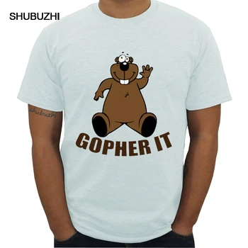Nové prišiel Gopher To! shubuzhi muži t-shirt hot predaj letné módny štýl príležitostných o-neck t shirt bavlna vzor tlač tričko