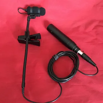 MU100 Mikrofón + M100S Sax Svorka + XLR Phantom Power Adaptér Kondenzátora Klip-na Saxofón Mikrofón pre dychové Nástroje Bicie