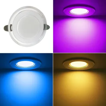 LED Downlight Farba 5W 220V Zapustené LED Panel Svetlo sprievodca fialová Kuchyňa obývacia izba Krytý zapustené osvetlenie