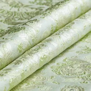 Svieži a jasný zelený sen, Paríž plastický ťažké Satin Žakárové brocade textílie módne luxusné módne textílie