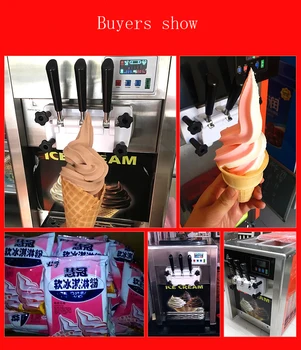 SHIPULE nehrdzavejúcej ocele obchodné automatické ice cream maker s pohyblivými kolesami mäkké stroj na výrobu zmrzliny