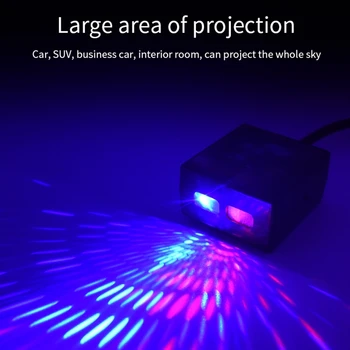 USB Auto Led Dekoratívne Atmosféru Lampa Strechy Star Nočné Svetlo Projektora Nastaviteľné Auto Styling Automobilov, Dekor Interiéru Svetlo