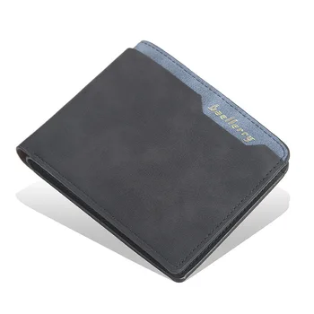 Pánske retro peňaženky krátke multi-function tenké multi-card vrecku peňaženku bežné mládež otvoriť mäkké peňaženky Vianočný darček mince kabelku