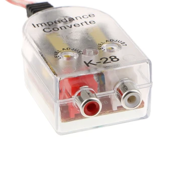 Náhradné Auto Dash Subwoofer RCA Audio Kábel Zapojenie Adaptér Vysokej Na Nízku Jednoduchá Inštalácia