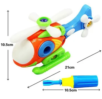 Na Sklade 1pcs Detská Hračka sami môžete demontáž vrtuľník model hračky pre deti vzdelávanie a vzdelávanie dieťa lietadlá hračka