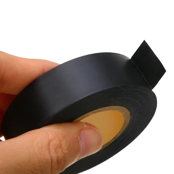1 Role Čierne PVC Elektrické Pásky Plameň Retardent Izolácia, Lepiaca Páska 17 mm*25m Pre Elektrické náradie