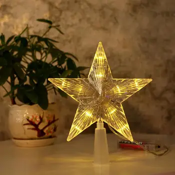 LED Vianočný Stromček Top Osvetlenie je Vymeniteľná Svietiace Hviezdy Svetlá S akumulátorom Box Pre Domáce Vianočné Dekorácie Hviezdy String Svetlo