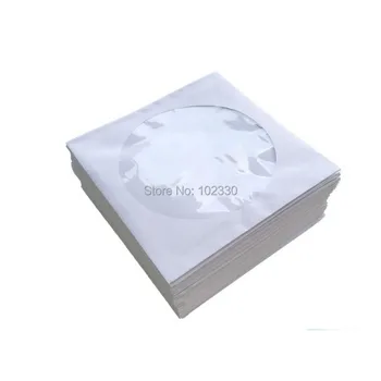 1000pcs 12.5*12.5 cm Biely Štvorec Disk CD Rukáv Kraft Papier DVD Taška Kryt Balenia Obálky Typ Pack Tašky