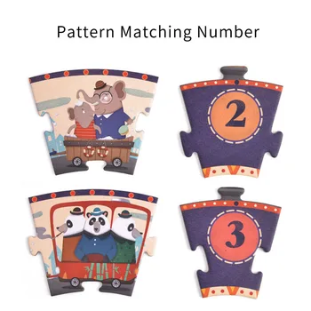 Počet a Pattern Matching Hodiny Puzzle pre Batoľatá Čas Kognitívne Montessori Materiálmi Puzzle Brian Vzdelávacie Hračky pre Deti,