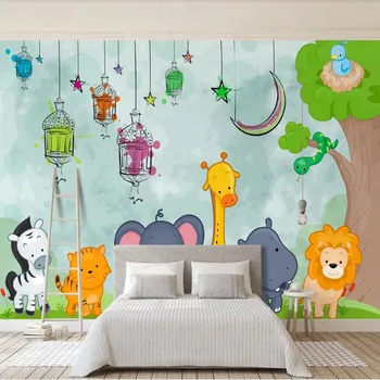 Vlastné veľké tapety nástenná maľba 3D animovaný detskej izbe tapety pozadia nástenná maľba