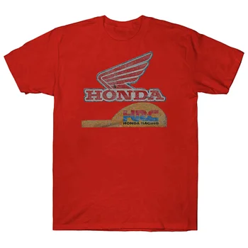 Honda Racing Retro Skladby Tím Klasické Núdzi Tlačiť Sport Grey T-Shirt