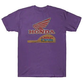 Honda Racing Retro Skladby Tím Klasické Núdzi Tlačiť Sport Grey T-Shirt
