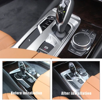 Auto Interiéru Na BMW 5 series 18 príslušenstvo Auto úprava ovládací panel gear box dekorácie Auta styling Samolepky, dekorácie