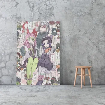 Tengen Mitsuri Shinobu Kimetsu č Yaiba Plátno plagát Maľby nástenné Art decor Obývacia izba, Spálňa Štúdia Domáce Dekorácie Výtlačkov