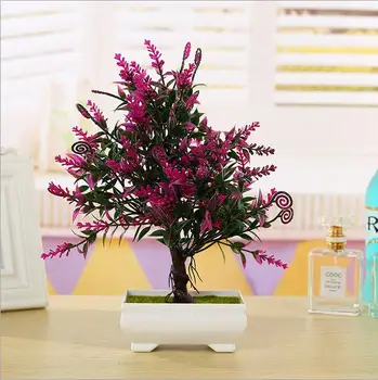 Hot Predaj Tvorivé Platic Umelých rastlín črepníkové bonsai falošné kvetu rastlín, stromov pre svadobné, vianočné domáce dekorácie