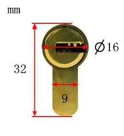 Vysoká Bezpečnosť Brass Door Lock Valec 105 mm (68+37) s mosadznými tlačidlami