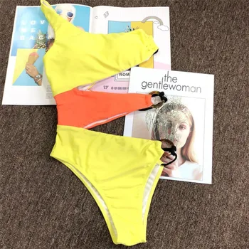 Móda Remeň Bikini 2021 Kúpanie Plážové Oblečenie Žien Bequini Plavky, Letné Kúpanie Oblek Push Up Plavky S Vypchávkami Sexy Monokiny