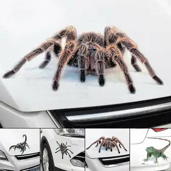3D Spider Auto Samolepky Odtlačkový Zvieratá Živé Scorpion Lizard Zábavné Nálepky Na Auto Prúžok DIY Auto Styling Halloween auto samolepky