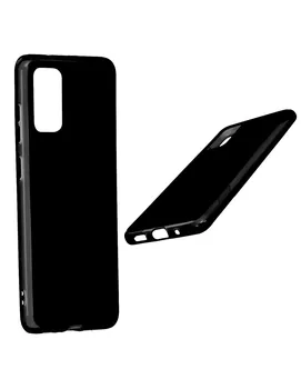 Čierne hladké silikónové puzdro pre Samsung Galaxy S20 Plus