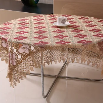 Nové pastoračné sklenenej priadze, duté vo vode rozpustné, tovar pre domácnosť tabuľka čaj stôl obrus čipky, vyšívané obrusy vlajka