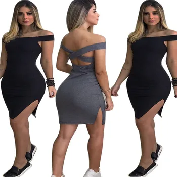 2020 nové sexy farbou strany slim šaty módne backless dámy bez rukávov tričko mini sukne