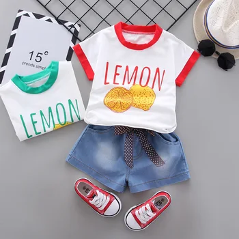 Letné Baby Girl Šaty Nastaviť Novorodenca Oblečenie, Módne T-tričko+krátke Nohavice New Born Oblečenie Set sa 2021 Nové Deti Oblečenie