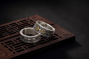 KJJEAXCMY boutique jewelryar S990 šiestich slov z čistého striebra, na Jingkong pestle, srdca z rýdzeho striebra
