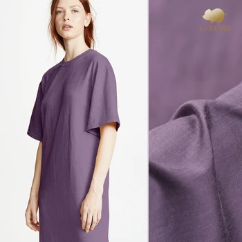 Farbené ťažká hodvábna tkanina bielizeň fialové šaty, kostým cheongsam hodvábna tkanina veľkoobchod plátna 141cm