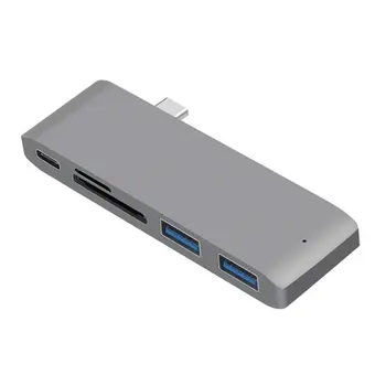 Prenosný Rozbočovač USB-C, HDMI Splitter Typ-c Dokovacej Stanice, Čítačka Kariet USB Adaptér Prenosný Typ-c Hub Dokovacej Stanice