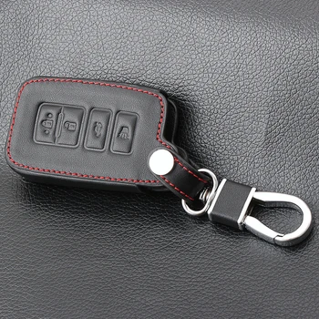 4Buttons pravej Kože Fob Prípade Kryt Držiak Pre Toyota Camry RAV4 Diaľkové Smart Key