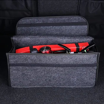 ALWAYSME Ohňovzdorné Auto Mäkké Vlnené Cítil Úložný Box Trunk Bag Vozidla Tool Box, Multi-Používať Nástroje Organizátor Taška Koberec Skladanie
