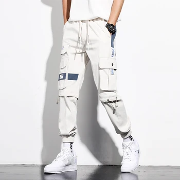 2020 Mužov Joggers Ceruzkou Nohavice Multi-vrecko Streetwear Bežné Nohavice Tepláky Hip Hop Slim Fit, Nohavice Vrecku Muž WO255