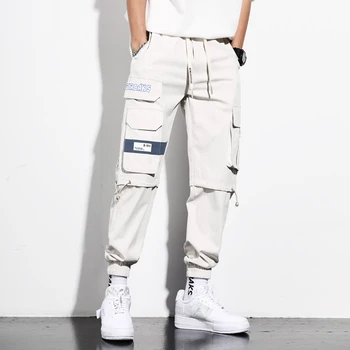 2020 Mužov Joggers Ceruzkou Nohavice Multi-vrecko Streetwear Bežné Nohavice Tepláky Hip Hop Slim Fit, Nohavice Vrecku Muž WO255