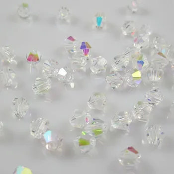 Doprava zadarmo, 288pcs/Veľa 6 mm crystal clear AB farba Čínsky Najvyššej Kvality Crystal Bicone Korálky