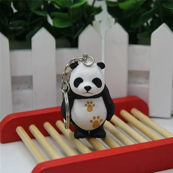 Roztomilá panda keychain prívesok troch-dimenzionální panda bábika módna taška ozdoby cestovné drobné darčeky, šperky, prívesky,