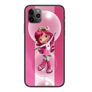 Strawberry Shortcake ružové dievča Telefón puzdro Pre iphone 4 4s 5 5S SE 5C 6 6 7 8 plus X XS XR 11 PRO MAX 2020 black nárazníka v 3D