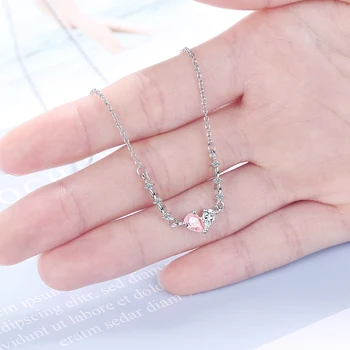 Kvapka vody náhrdelník žena kórejská verzia elegantné módne vykladané zirkónia náhrdelník osobné sladké luk náhrdelník s príveskom