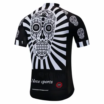 Cestná cyklistika jersey 2018 Mužov Cyklistický dres Krátky rukáv Horských bicyklov Topy lete MTB oblečenie Pro Team Maillot Ciclismo Lebky