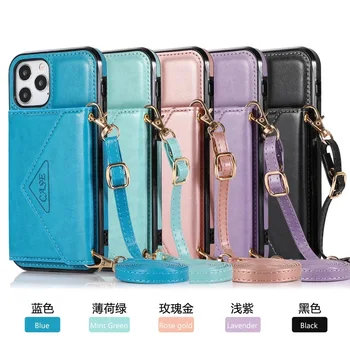 Prípad Pre huawei P30 P40 mate 30 pro kryt peňaženky karty ramenný popruh leater držiteľ shockproof telefón taška capa fundas