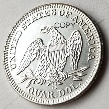USA 1858 1858-O 1858-S Sedieť Slobody Štvrťroku Dolárov Rôznych Raziť Strieborné Pozlátené 25 Centov Kópiu Mince